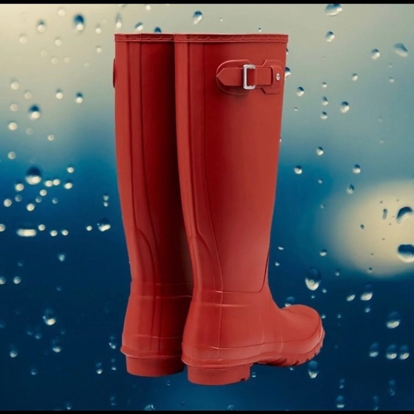 ❣️SOLD❣️Hunter Original Tall Red Rain Boots NIB - Picture 2 of 9